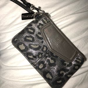 Coach cheetah wristlet